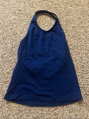 Navy Halter Tank Top - Women